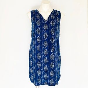 Beach Lunch Lounge Sleeveless Dress Blue and White